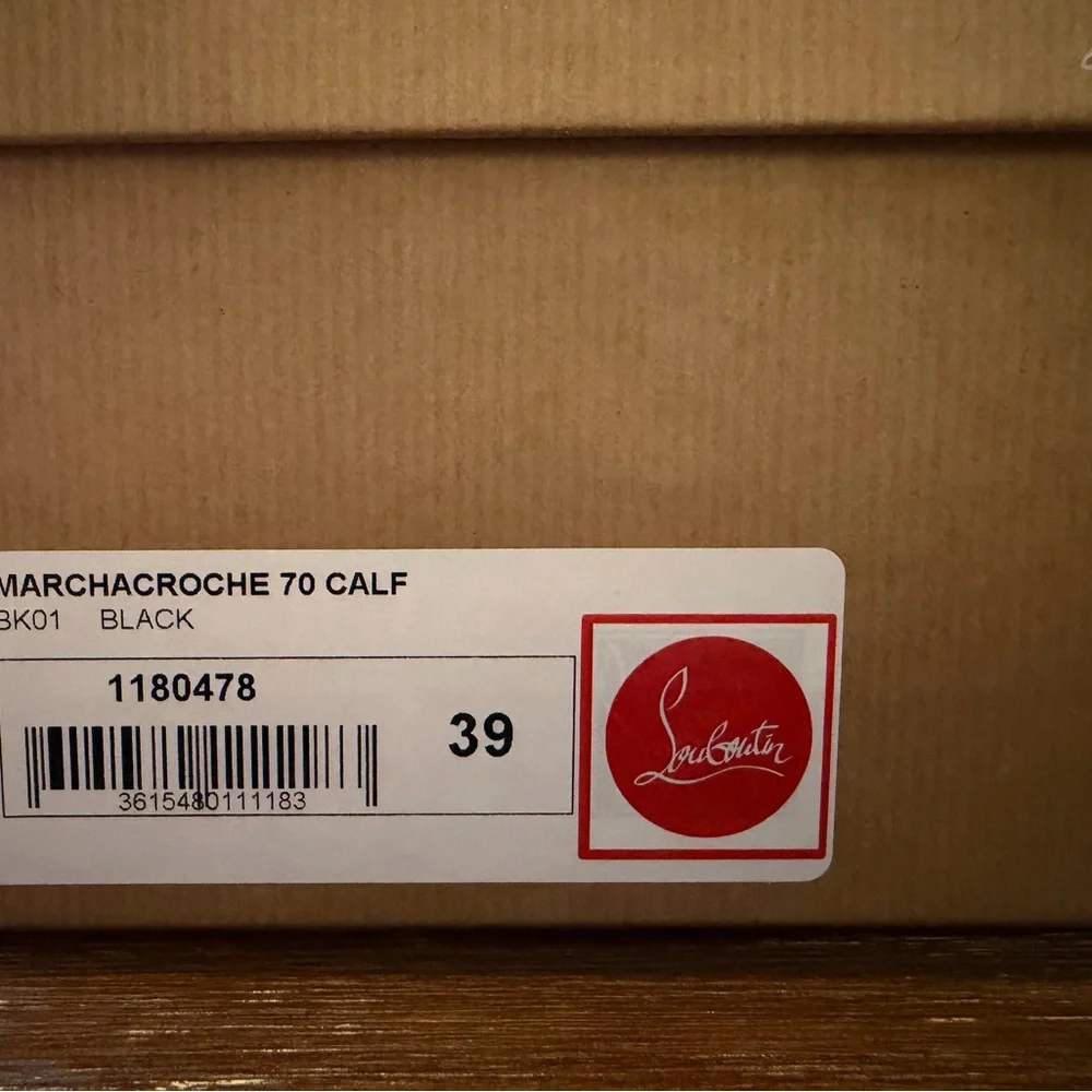 Christian Louboutin Black Chunky Heel Boots - Picture 8 of 8